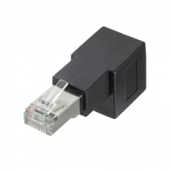 商品画像:RJ-45L型変換アダプタ(下出し カテゴリ6A STP) ADT-RJ6A-LD