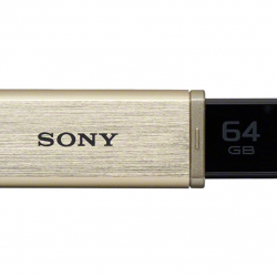 商品画像:USB3.0対応 ノックスライド式高速(226MB/s)USBメモリー 64GB ゴールド キャップレス USM64GQX N