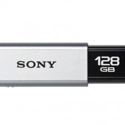 商品画像:USB3.0対応!高速タイプのノックスライド方式USBメモリー 128GB シルバー USM128GT S