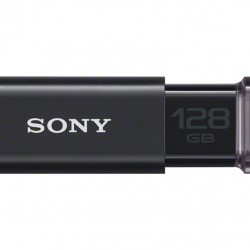 商品画像:USB3.0対応 ノックスライド式USBメモリー ポケットビット 128GB ブラック キャップレス USM128GU B