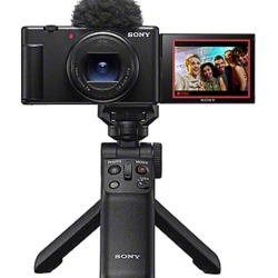商品画像:<VLOGCAM>SONY デジタルカメラ VLOGCAM ZV-1 II(1.0型/2010万画素/ブラック/シューティンググリップキット) ZV-1M2G/B