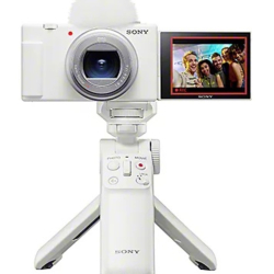 商品画像:<VLOGCAM>SONY デジタルカメラ VLOGCAM ZV-1 II(1.0型/2010万画素/ホワイト/シューティンググリップキット) ZV-1M2G/W