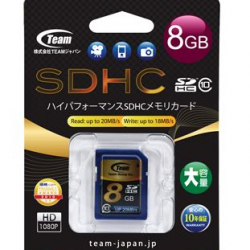 商品画像:SDHC SDカード CLASS10 8GB 20Mb/s TG008G0SD28K