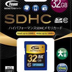 商品画像:SDHC SDカード CLASS10 32GB 20Mb/s TG032G0SD28K
