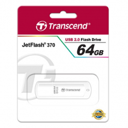 商品画像:USBメモリ JetFlash 370 64GB ホワイト(USB Type-A) TS64GJF370