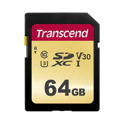 商品画像:64GB UHS-I U3 SD card (MLC) TS64GSDC500S