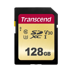 商品画像:128GB UHS-I U3 SD card (MLC) TS128GSDC500S