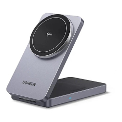 商品画像:UGREEN 2-in-1 マグネットワイヤレス充電器 45023 UGR-OT-000037