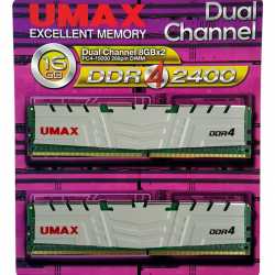 商品画像:UMAX デスクトップ向け DDR4 2400 16GB(8GX2)ヒートシンク付き[] UM-DDR4D-2400-16GBHS