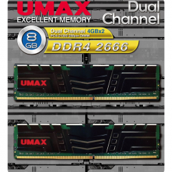 商品画像:UMAX デスクトップ向け DDR4 2666 8GB(4GX2)ヒートシンク付き[] UM-DDR4D-2666-8GBHS