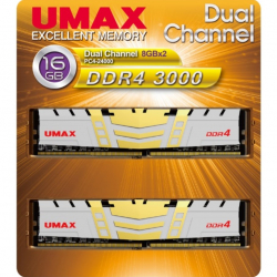 商品画像:UMAX デスクトップ向け DDR4 3000 16GB(8GX2)ヒートシンク付き[] UM-DDR4D-3000-16GBHS