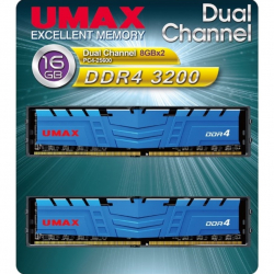 商品画像:UMAX デスクトップ向け DDR4 3200 16GB(8GX2)ヒートシンク付き[] UM-DDR4D-3200-16GBHS
