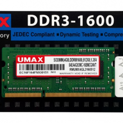 商品画像:UMAX ノートPC向け SO-DIMM DDR3 1600 4GB[] UM-SODDR3S-1600-4G