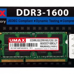 商品画像:UMAX ノートPC向け SO-DIMM DDR3 1600 8GB[] UM-SODDR3S-1600-8G