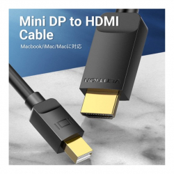 商品画像:Mini DP to HDMI Cable 1.5M Black HA-3127