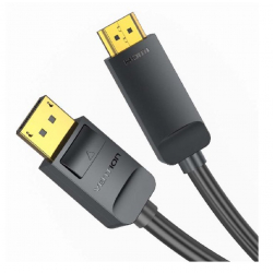 商品画像:4K DisplayPort to HDMI Cable 1M Black HA-3257