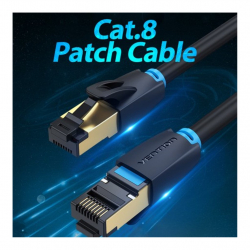 商品画像:Cat.8 SSTP Patch Cable 0.5M Black IK-8924