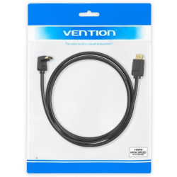 商品画像:HDMI 直角ケーブル 90°折れ 1M Black AA-9538