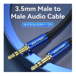 商品画像:3.5mm Male to Male オーディオケーブル 2M Blue アルミニウムゴウキン BA-4421