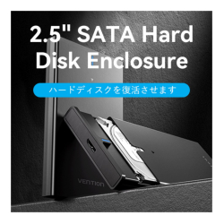 商品画像:2.5型 SATA ハードドライブケース(USB 3.0 Micro-B)Black KP-9279