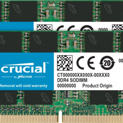商品画像:ノートPC用増設メモリ 32GB(16GBx2枚)DDR4 3200MT/s(PC4-25600)CL22 SODIMM 260pin CT2K16G4SFRA32A