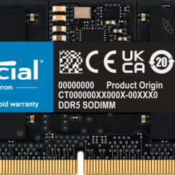 商品画像:ノートPC用増設メモリ 16GB(16GBx1枚)DDR5 4800MT/s(PC5-38400)CL40 SODIMM 262pin CT16G48C40S5