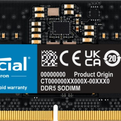 商品画像:Crucial 8GB DDR5-5200 SODIMM CL42(16Gbit) CT8G52C42S5