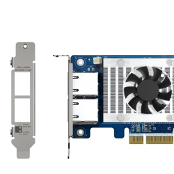 商品画像:Dual-port(10GBASE-T)10GbE ネットワーク拡張カード QXG-10G2T-X710