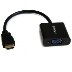 商品画像:HDMI-VGA変換アダプタ/ コンバータ HDMI(19ピン)-アナログRGB(D-Sub15ピン)変換コネクタ オス/メス 1920x1080 HD2VGAE2