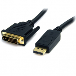 商品画像:DisplayPort-DVI変換ケーブル 1.8m ディスプレイポート オス DVI-D (25ピン) オス DP-DVIケーブル 1920x1200 ブラック DP2DVI2MM6