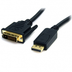 商品画像:DisplayPort 1.2-DVI変換ケーブル/1.8m/1920x1200(1080p)/パッシブ/DVI-D シングルリンク/抜け防止機構付/ブラック/DP-DVI モニター 変換コネクター/ディスプレイポート コンバーター/DP2DVIMM6からの後継機 DP2DVI2MM6