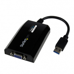商品画像:Mac/windows対応 USB 3.0-VGA変換アダプタ 外付けディスプレイ増設アダプタ USB 3.0 A(オス)-VGA 高密度D-Sub15ピン (メス) 1920x1200/ 1080p USB32VGAPRO