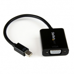 商品画像:Mini DisplayPort 1.2-VGA ディスプレイアダプター/1080p/アクティブ変換/mDPオス・VGAメス/ブラック MDP2VGA2