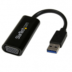 商品画像:スリムタイプ USB 3.0-VGA変換アダプタ 外付けディスプレイ増設アダプタ USB 3.0 A(オス)-VGA 高密度D-Sub15ピン (メス) 1920x1200/ 1080p USB32VGAES