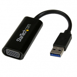 商品画像:USB 3.0-VGA変換アダプター/1920x1200(1080p)/マルチモニター対応/USB Type-A接続/Windowsのみ/ブラック/USB-VGA モニター 変換コネクター/ディスプレイ コンバーター USB32VGAES