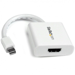 商品画像:Mini DisplayPort-HDMI 変換アダプタ/mDP 1.2-HDMI ビデオ変換/1080p/ミニディスプレイポート-HDMI 映像コンバータ/ミニDP-HDMI パッシブアダプタ/ホワイト MDP2HDW