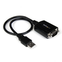 商品画像:30cm USB-RS232Cシリアル変換ケーブル 1x USB A オス-1x DB-9(D-Sub 9ピン) オス シリアルコンバータ/変換アダプタ COMポート番号保持機能 ICUSB232PRO