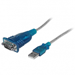 商品画像:USB-RS232C シリアル変換ケーブル/43cm/ストレート/1x D-Sub 9 ピン/オス-オス/DB9 シリアルコンバーター アダプター ICUSB232V2