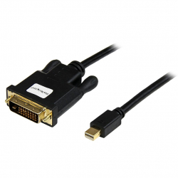 商品画像:Mini DisplayPort-DVI変換ケーブル 91cm 1x ミニディスプレイポート/ Mini DP(オス)-1x DVI-D 25ピン (オス)変換アダプタ 1920x1200 ブラック MDP2DVIMM3B