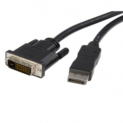 商品画像:DisplayPort-DVI変換ケーブル 3m ディスプレイポート/DP オス DVI-D (25ピン) オス 1920x1200 ブラック DP2DVIMM10