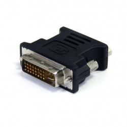 DVI-VGA変換アダプタ DVI-I (29ピン) オス-VGA (D-Sub15ピン) メス 変換コネクタ ブラック | 123market