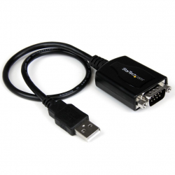 商品画像:プロ仕様USB-RS232Cシリアル変換ケーブル 1x USB A オス-1x DB-9(D-Sub 9ピン)オス シリアルコンバータ/変換アダプタ COMポート番号保持機能 ICUSB2321X