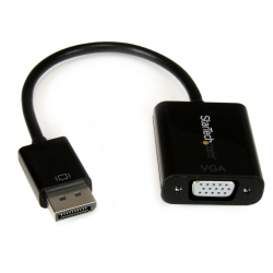 商品画像:DisplayPort(オス)-VGA(メス)変換アダプタ ディスプレイポート/ DP-VGA (D-Sub15ピン) 変換ケーブル 1920x1200 ブラック DP2VGA3