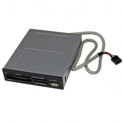 <StarTech.com>3.5インチ フロントベイ内蔵型 USB 2.0 マルチメディアメモリーカードリーダー 22-in-1 ブラック 35FCREADBK3