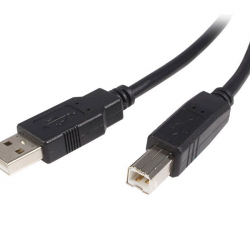 商品画像:3m USB 2.0ケーブル(ABタイプ) USB (A) オス - USB (B) オス ブラック USB2HAB3M