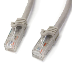 商品画像:3m Cat6対応LANケーブル カテゴリ6対応イーサネットUTPケーブル スナグレスタイプ グレイ RJ45 オス - RJ45 オス N6PATC3MGR