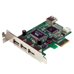 商品画像:High Speed USB 2.0 4ポート増設PCI Expressカード ロープロファイル対応 外部ポート x3 / 内部ポート x1 PEXUSB4DP
