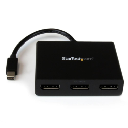 商品画像:3ポートMSTハブ Mini DisplayPort - 3x DsiplayPort マルチモニタースプリッタ 4K対応 ミニディスプレイポート(オス) - 3ポート ディスプレイポート(メス) Windowsのみ対応 MSTMDP123DP