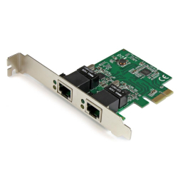 商品画像:ギガビットイーサネット2ポート増設PCI Express ネットワークアダプタLANカード 2x Gigabit Ethernet 1000Mbps拡張用PCIe NIC有線LANボード ST1000SPEXD4