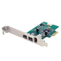 商品画像:IEEE 1394b 2ポート/ 1394a 1ポート 3ポート増設Mini PCI Express FireWireカードアダプタ 9ピンFireWire 800 x2/ 6ピンFireWire 400 x1対応Mini PCIeカード MPEX1394B3